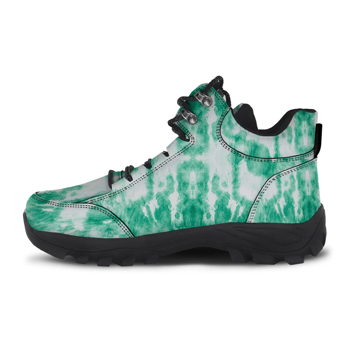 Tie Dye Mint Green Watercolor Print Hiking Shoes-grizzshop