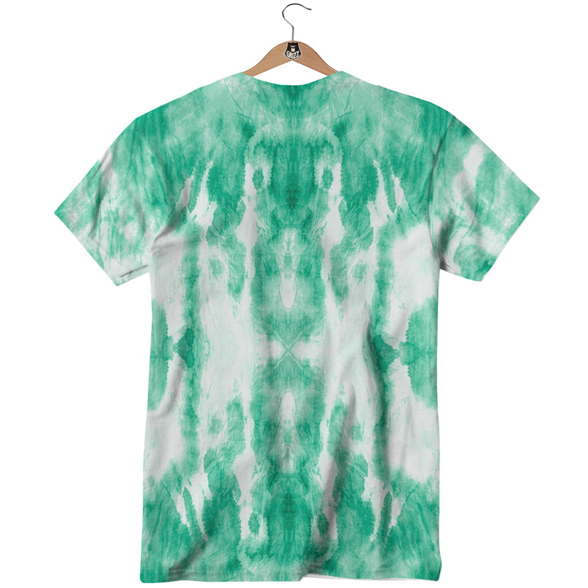 Tie Dye Mint Green Watercolor Print T-Shirt-grizzshop