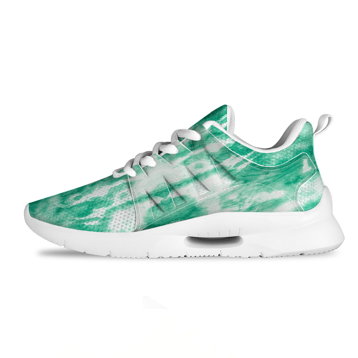 Tie Dye Mint Green Watercolor Print Tennis Shoes-grizzshop
