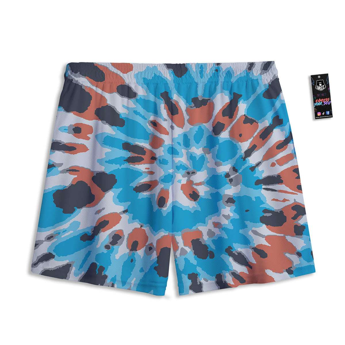 Texas Flag Grunge Print Mesh Shorts
