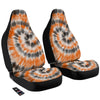 Tie Dye Orange Black Watercolor Print Car Seat Covers-grizzshop