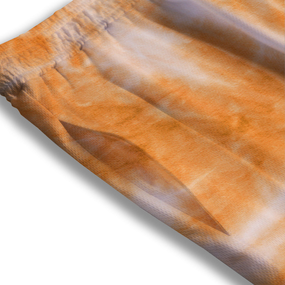 Tie Dye Orange Print Mesh Shorts