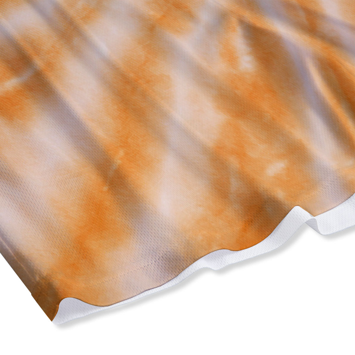 Tie Dye Orange Print Mesh Shorts