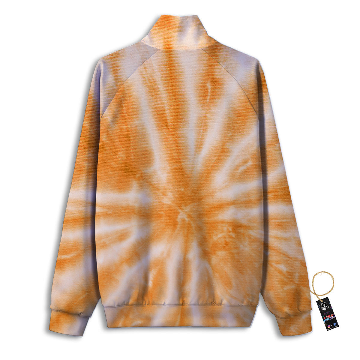 Tie Dye Orange Print Track Jacket-grizzshop