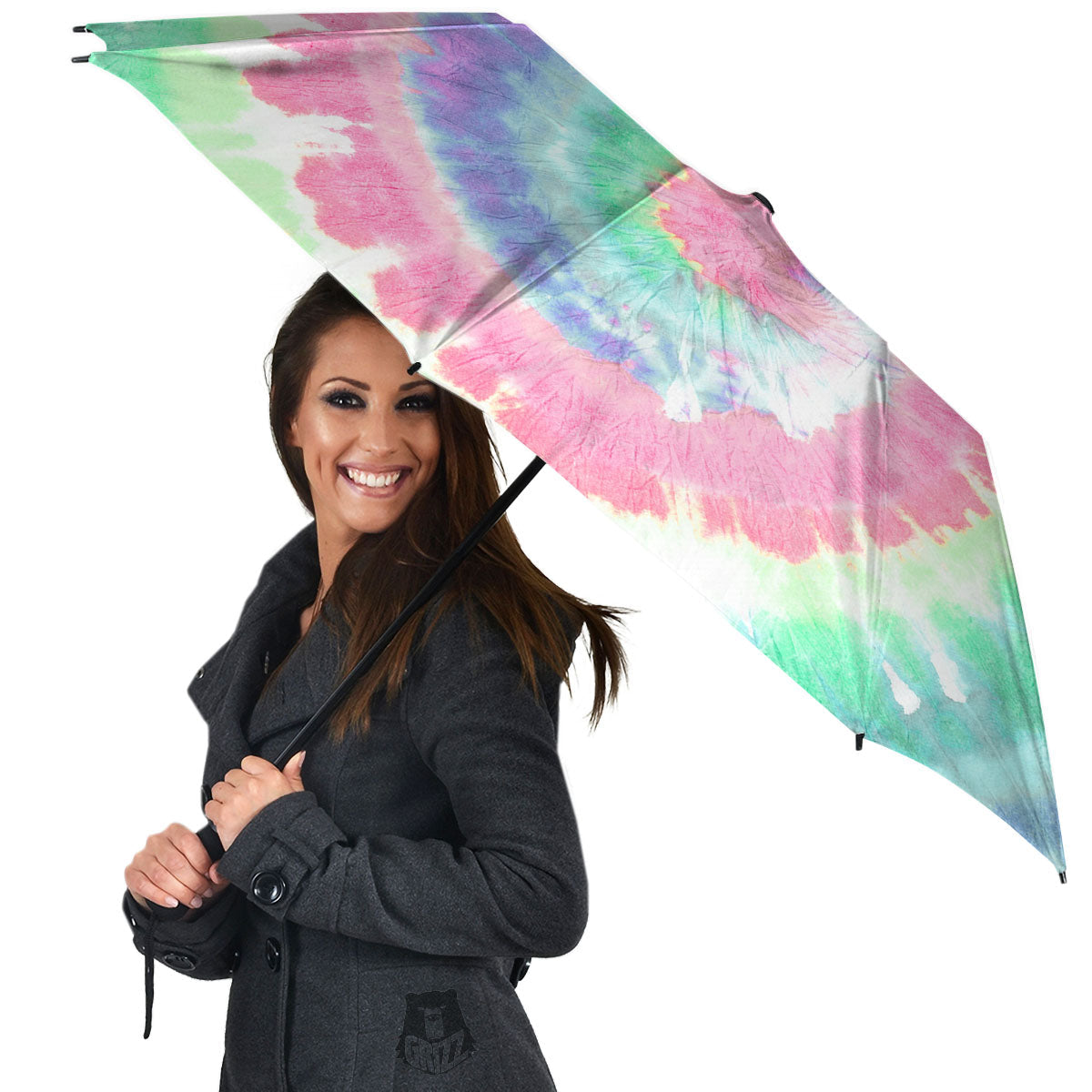 Tie Dye Pastel Print Umbrella-grizzshop