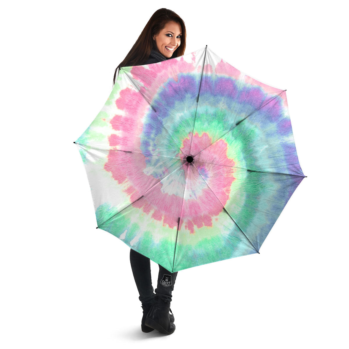 Tie Dye Pastel Print Umbrella-grizzshop