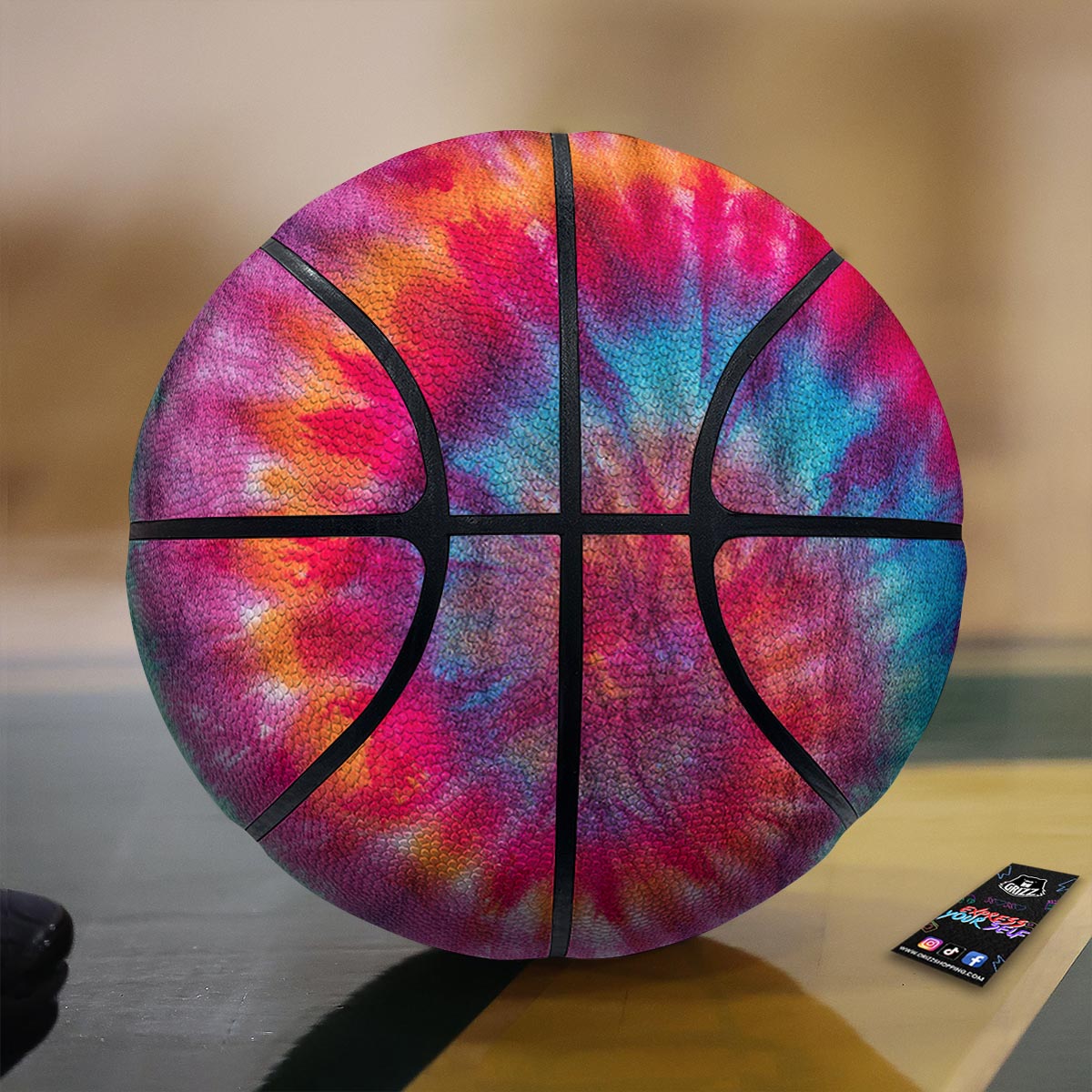 Tie Dye Pattern Print Basketball