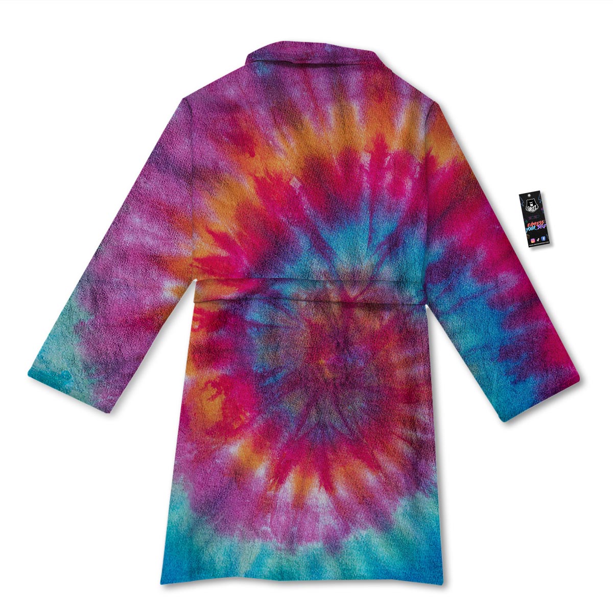 Tie Dye Pattern Print Bathrobe-grizzshop