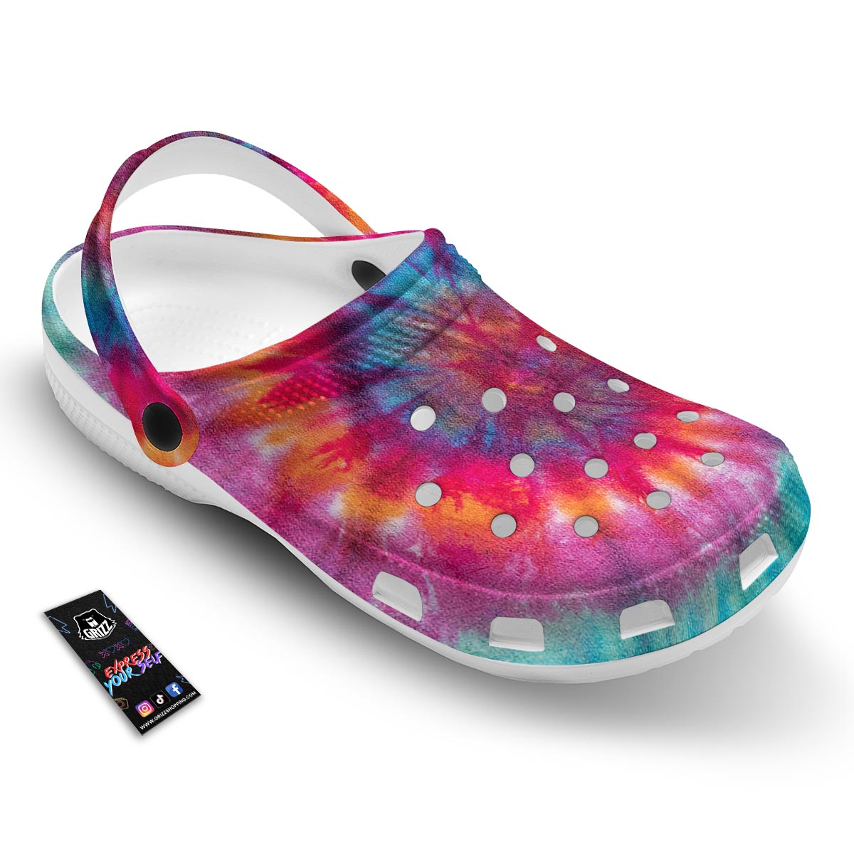 Tie Dye Pattern Print Clog-grizzshop