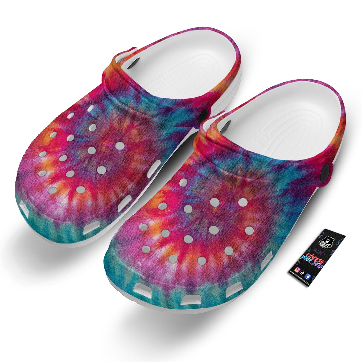 Tie Dye Pattern Print Clog-grizzshop