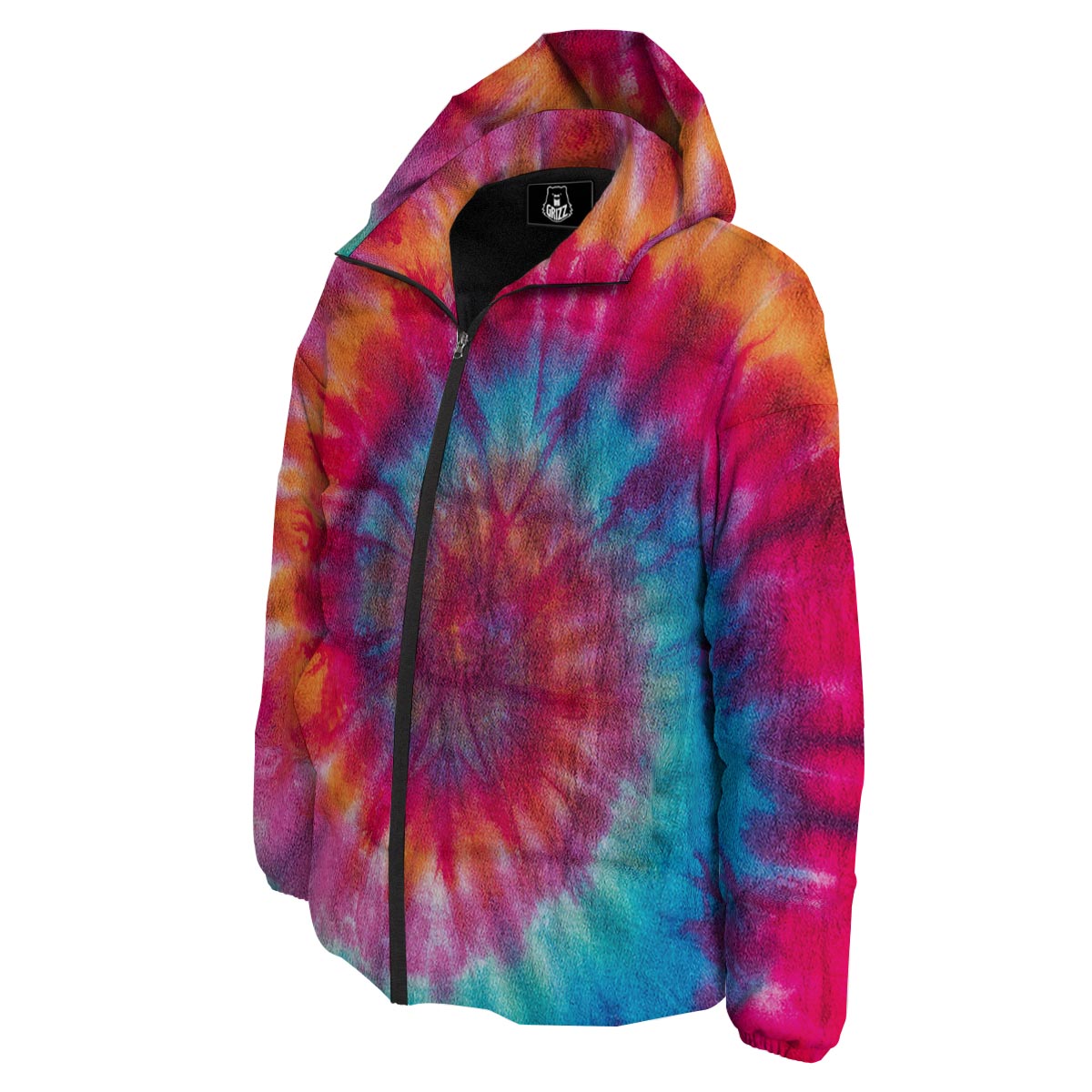 Tie Dye Pattern Print Down Jacket-grizzshop