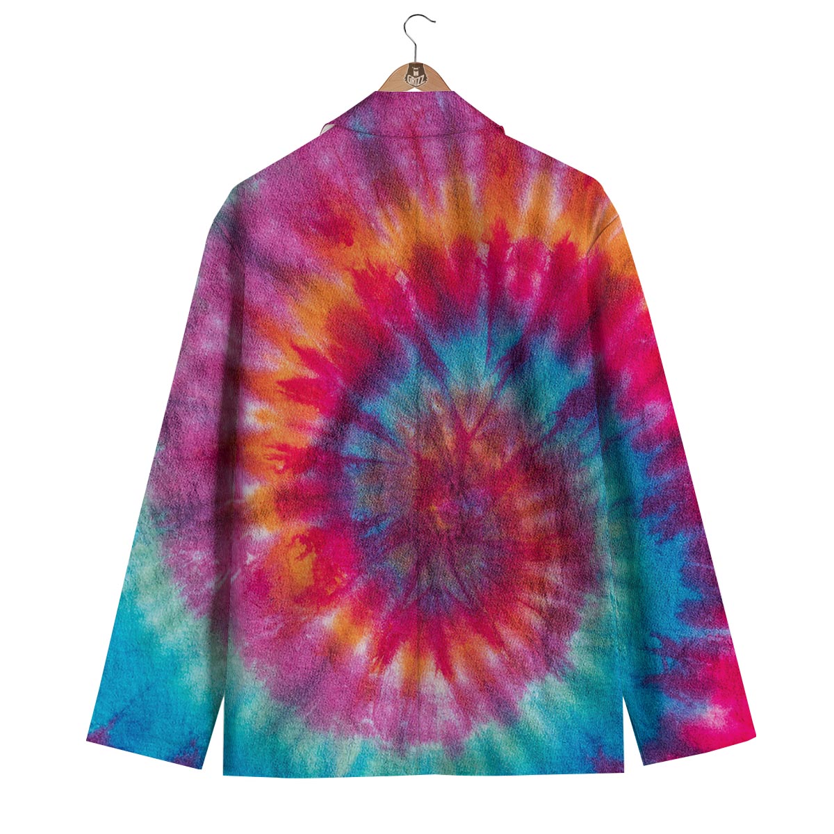Tie Dye Pattern Print Men's Blazer-grizzshop