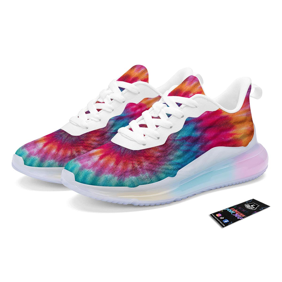 Tie Dye Pattern Print Running Sneakers-grizzshop