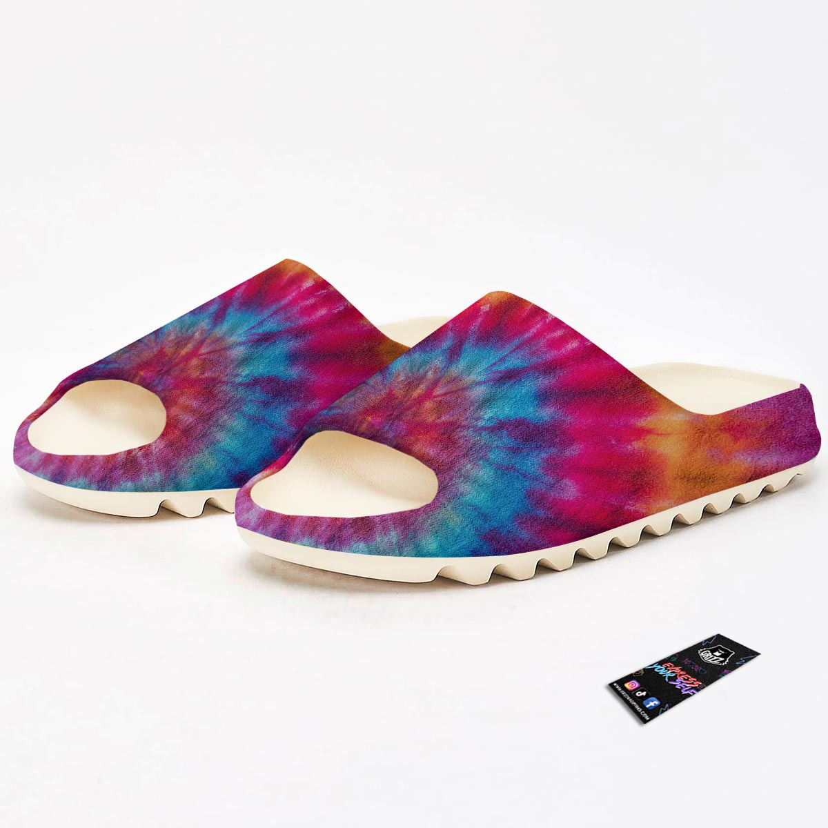 Tie Dye Pattern Print Sandals-grizzshop