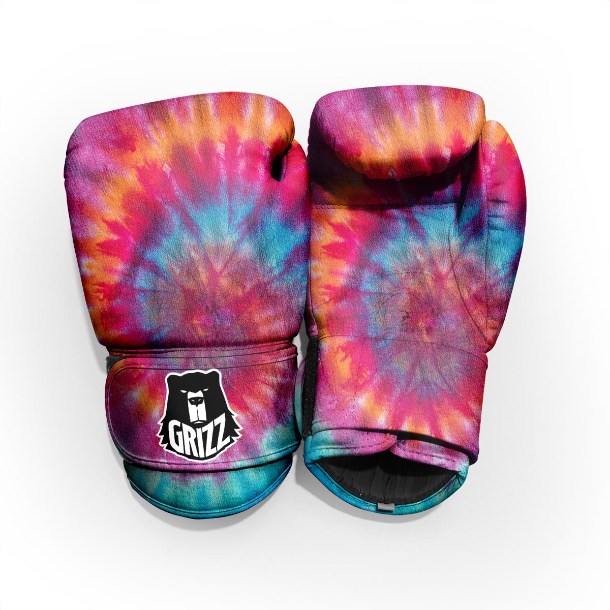 Tie Dye Pattern Print Sparring Gloves-grizzshop