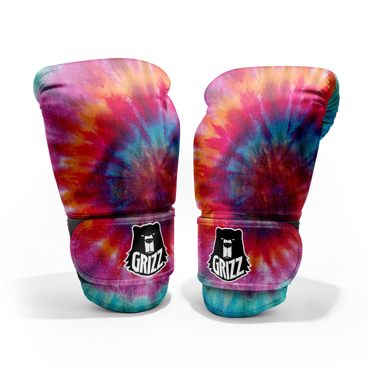 Tie Dye Pattern Print Sparring Gloves-grizzshop