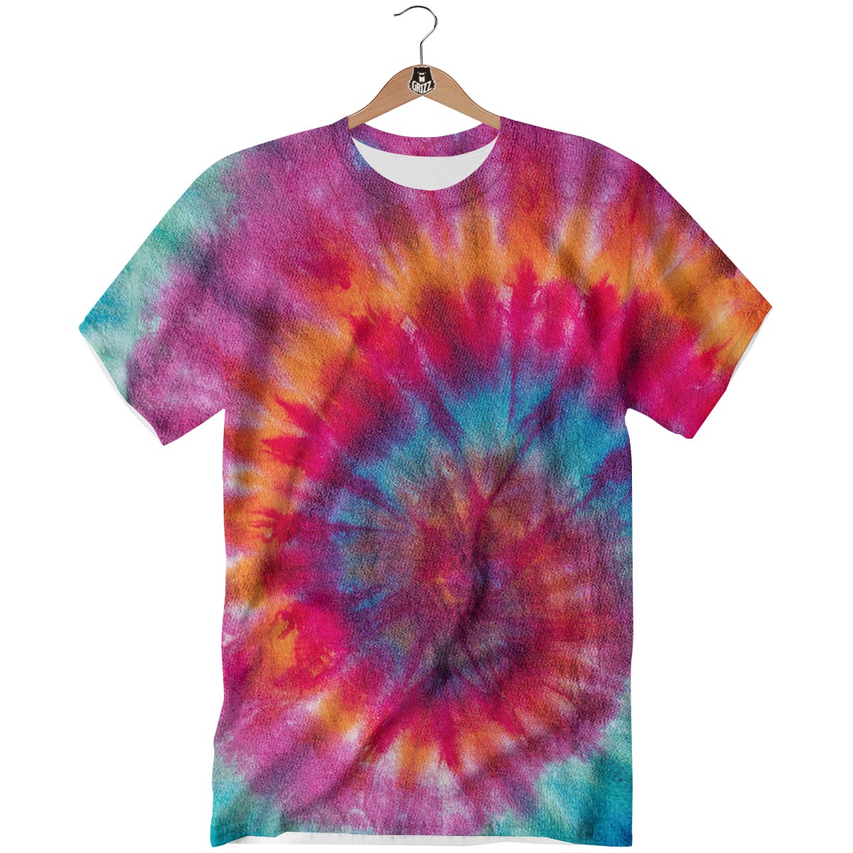 Tie Dye Pattern Print T-Shirt-grizzshop