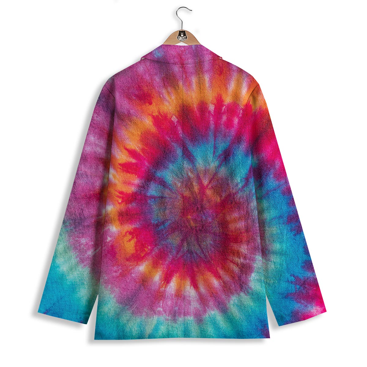 Tie Dye Pattern Print Women's Blazer-grizzshop