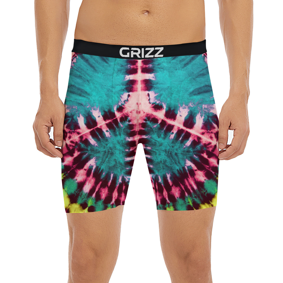 Tie Dye Peace Sign Print Boxer Briefs-grizzshop