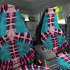 Tie Dye Peace Sign Print Car Seat Covers-grizzshop