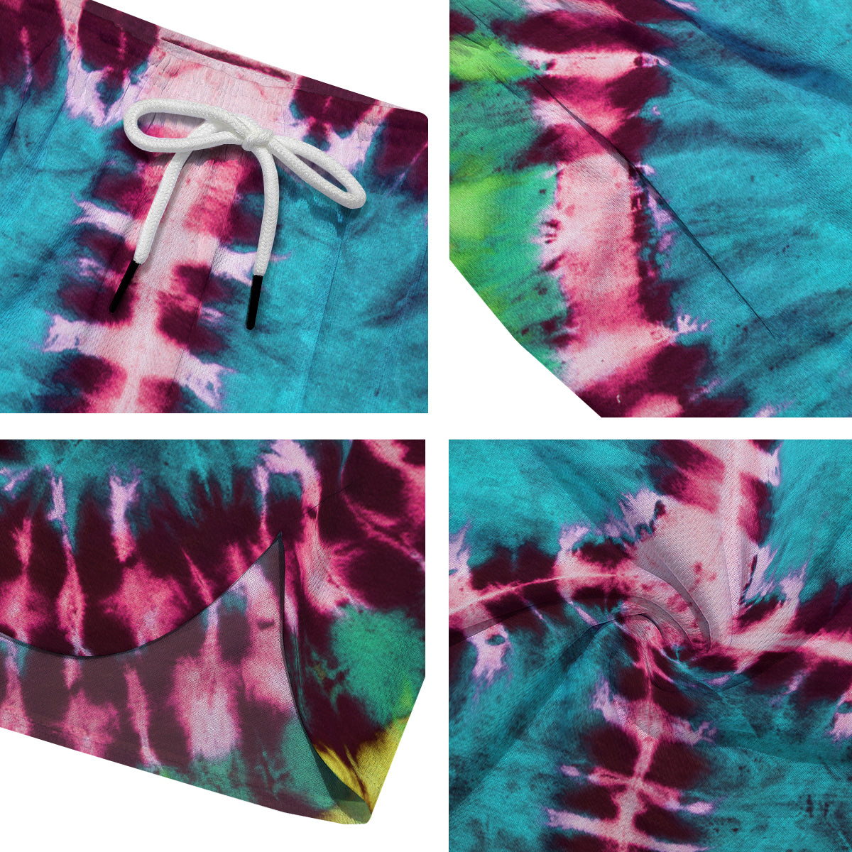 Tie Dye Peace Sign Print Men's Running Shorts-grizzshop