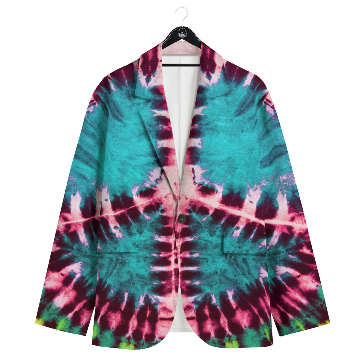 Tie Dye Peace Sign Print Men's Sport Coat-grizzshop