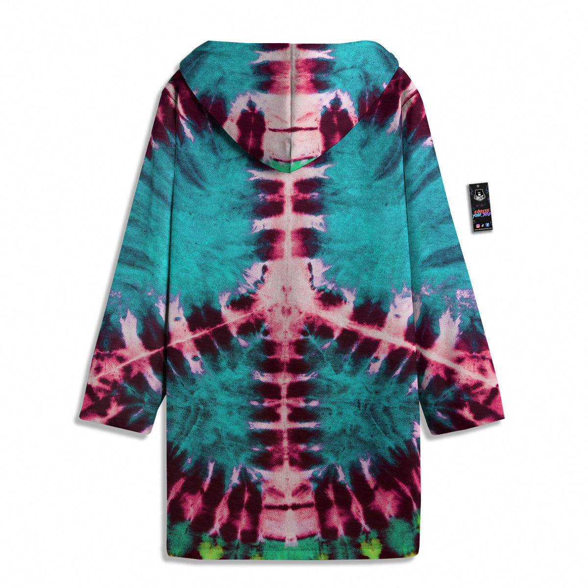 Tie Dye Peace Sign Print Men's Windbreaker Jacket-grizzshop