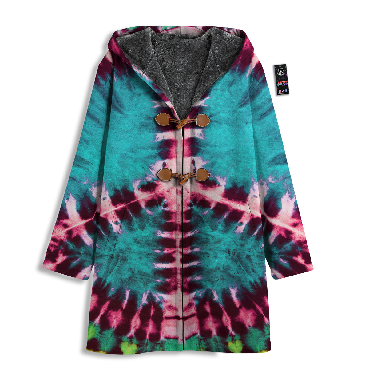 Tie Dye Peace Sign Print Men's Windbreaker Jacket-grizzshop