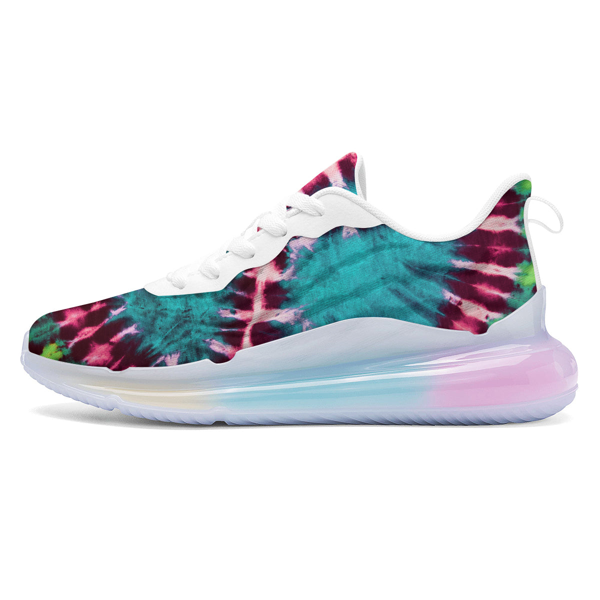 Tie Dye Peace Sign Print Running Sneakers-grizzshop