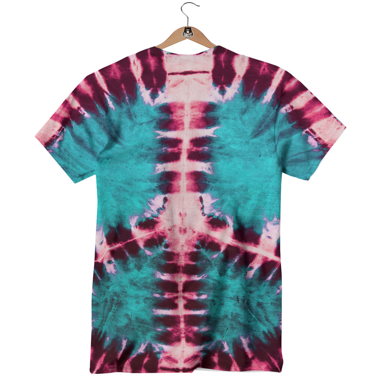 Tie Dye Peace Sign Print T-Shirt-grizzshop