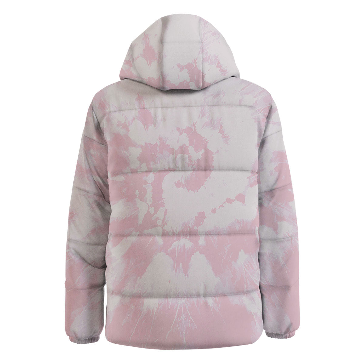 Tie Dye Pink Print Down Jacket-grizzshop