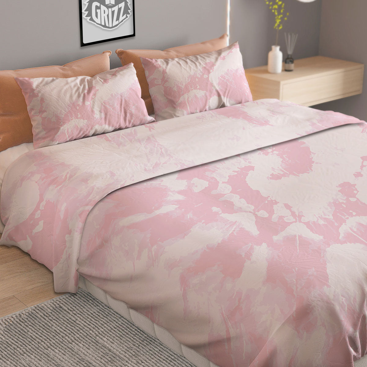 Tropical Leaf Turquoise Print Pattern Duvet Cover Bedding Set