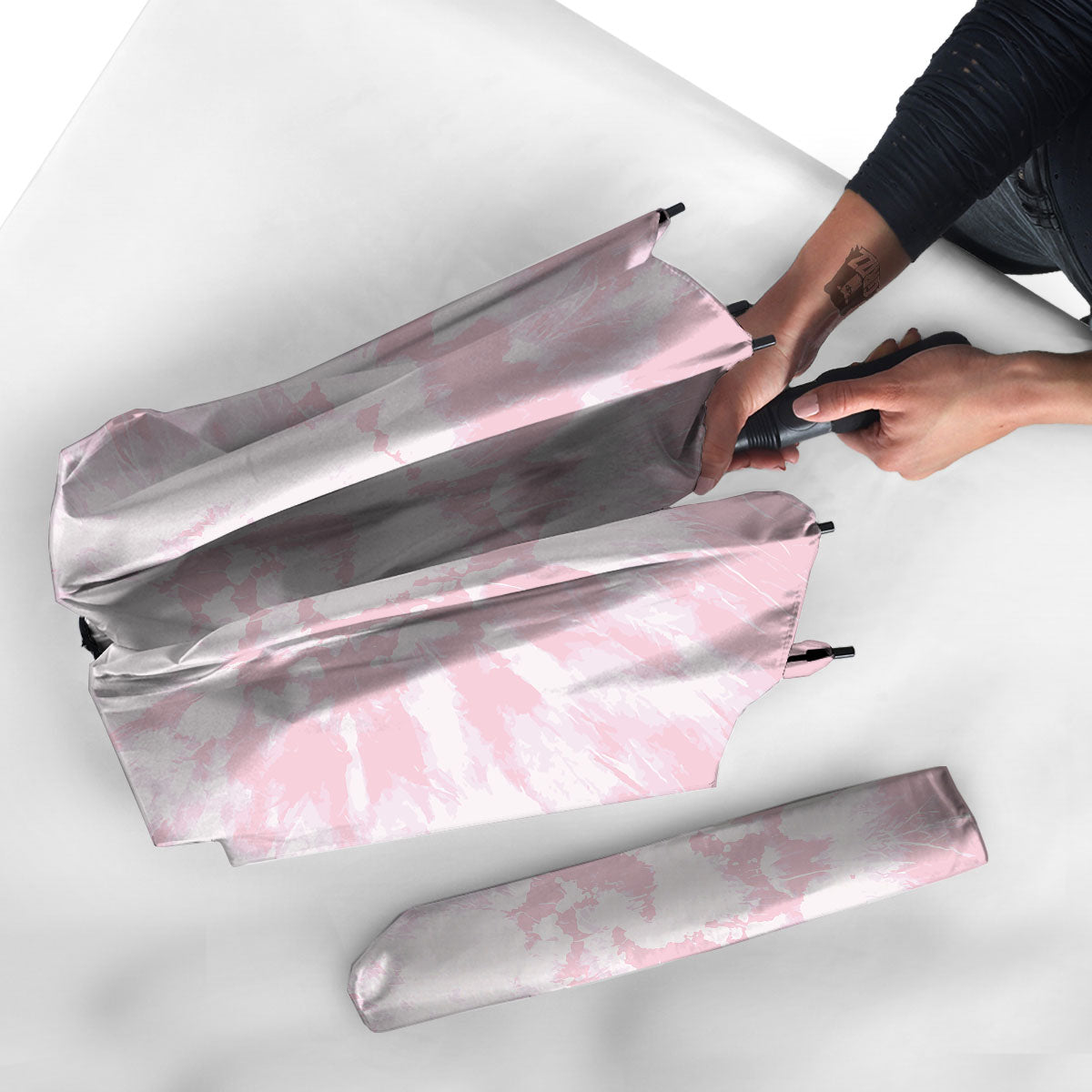 Tie Dye Pink Print Umbrella-grizzshop