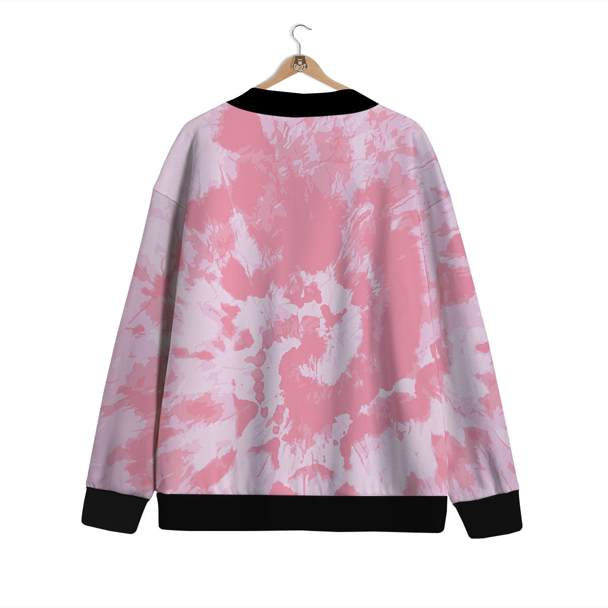 Tie Dye Pink Shibori Print Cardigan-grizzshop