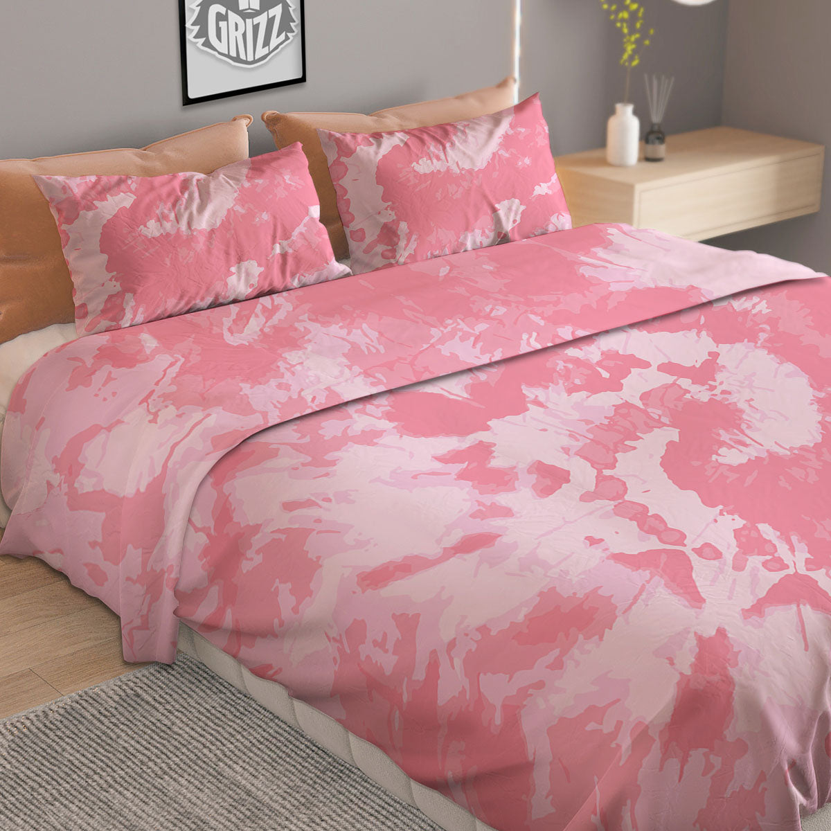 Tropical Leaf Watercolor Print Pattern Duvet Cover Bedding Set