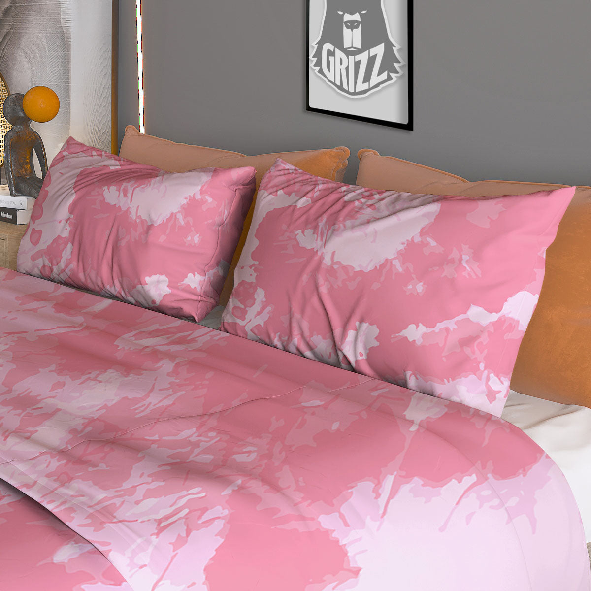 Tropical Leaf Watercolor Print Pattern Duvet Cover Bedding Set
