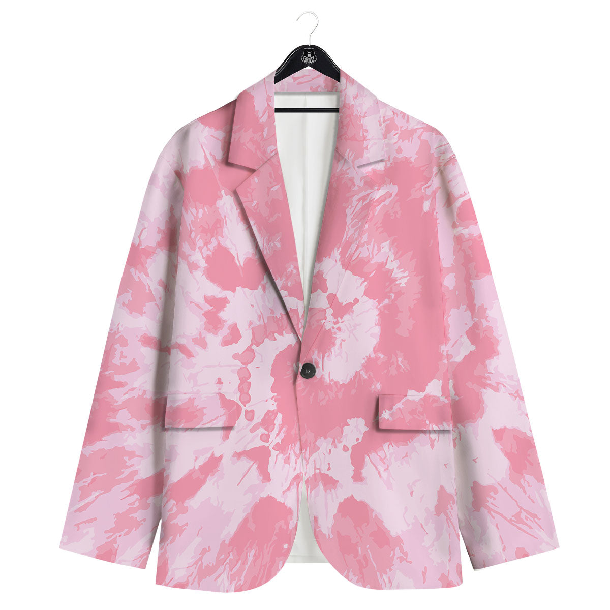 Tie Dye Pink Shibori Print Men's Sport Coat-grizzshop