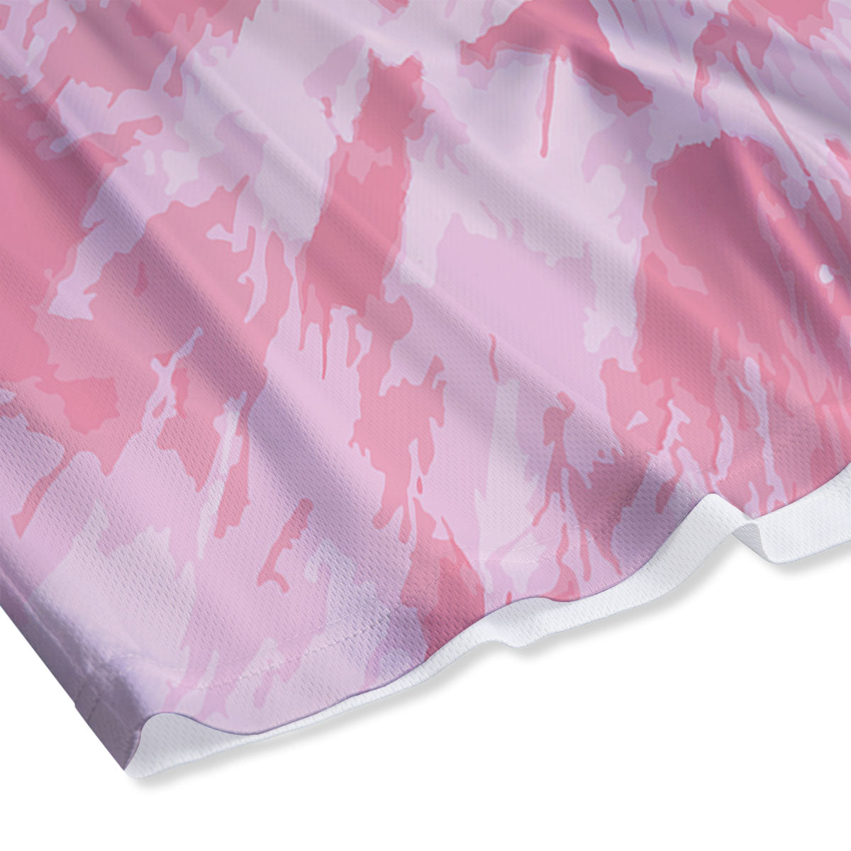 Tie Dye Pink Shibori Print Mesh Shorts
