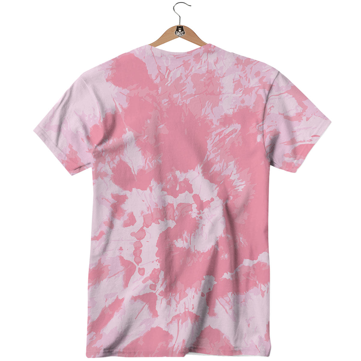 Tie Dye Pink Shibori Print T-Shirt-grizzshop