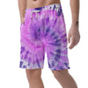 Tie Dye Purple Men's Shorts-grizzshop