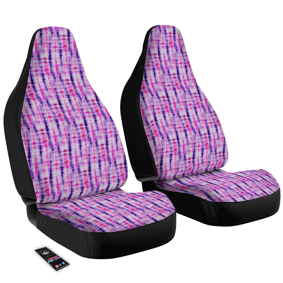 Tie Dye Purple Pink Print Pattern Car Seat Covers-grizzshop