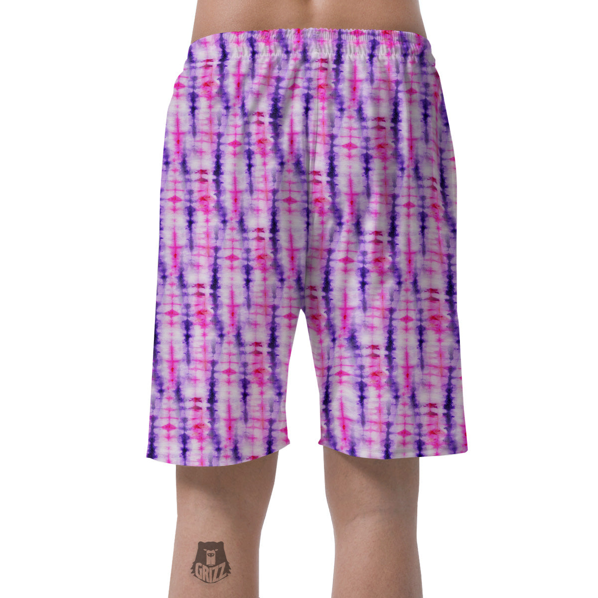 Tie Dye Purple Pink Print Pattern Men's Shorts-grizzshop