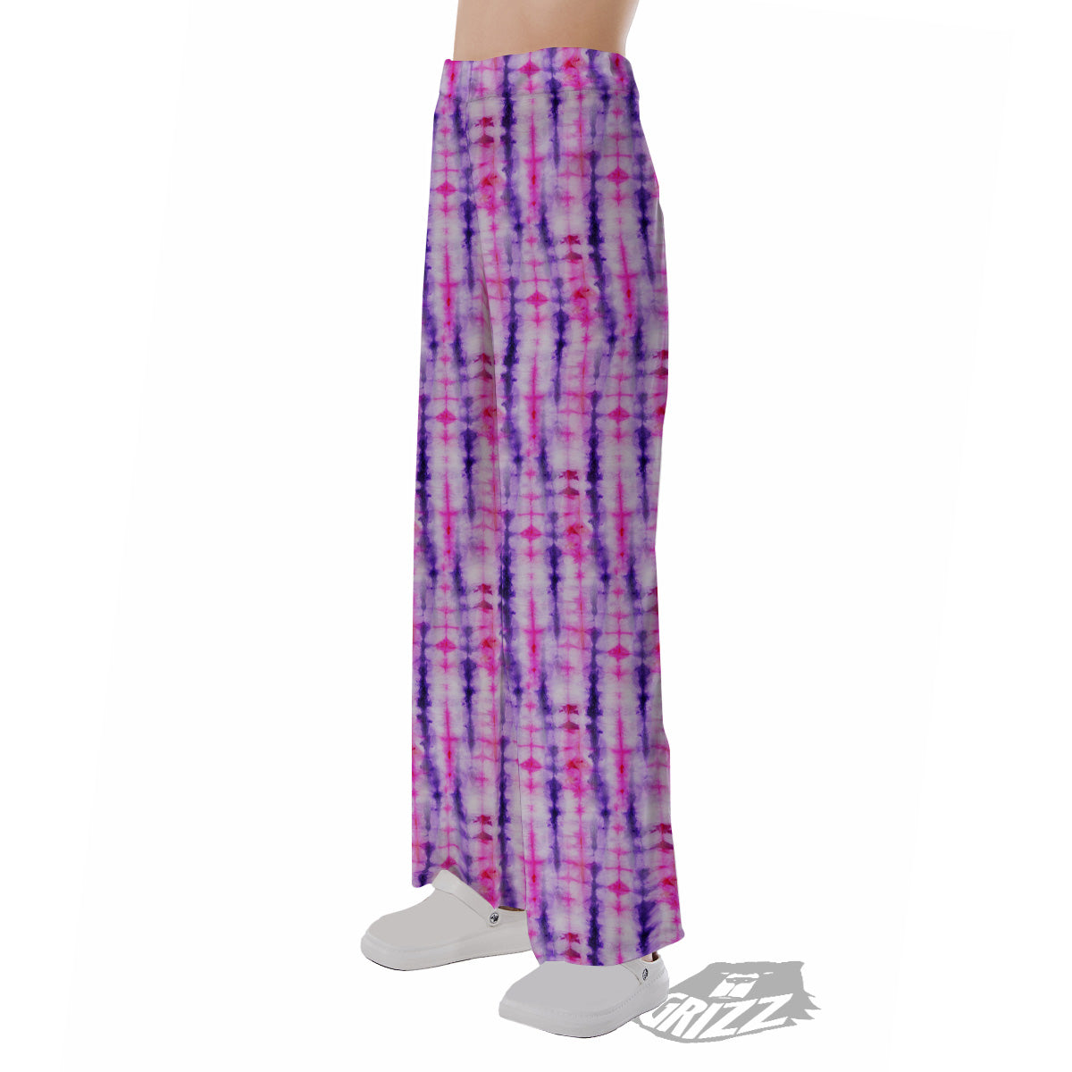 Tie Dye Purple Pink Print Pattern Pajama Pants-grizzshop