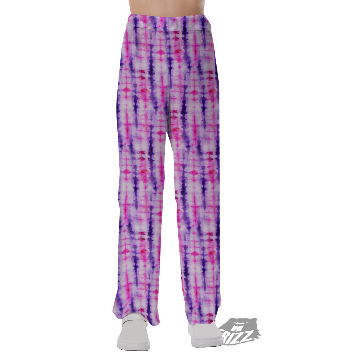 Tie Dye Purple Pink Print Pattern Pajama Pants-grizzshop