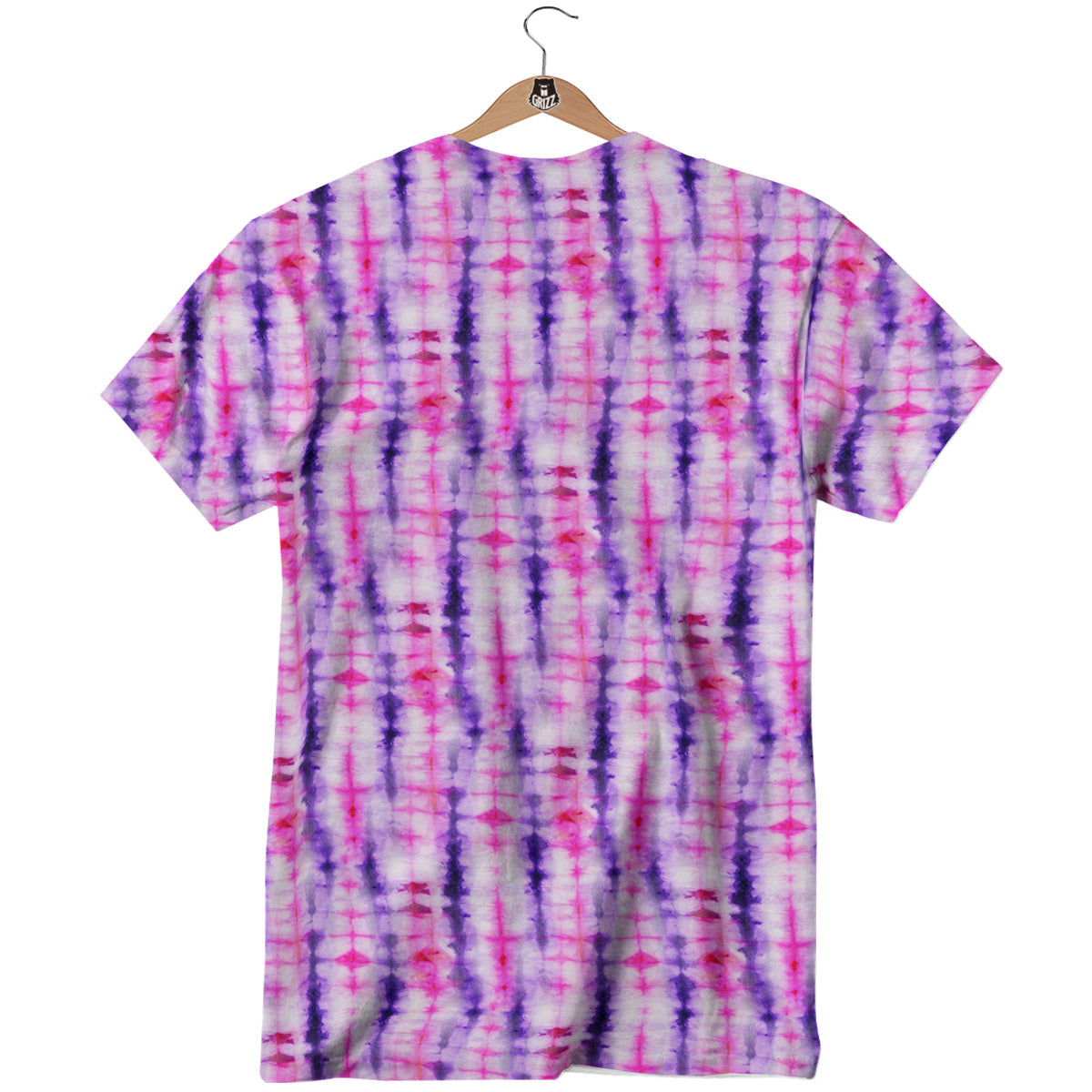 Tie Dye Purple Pink Print Pattern T-Shirt-grizzshop