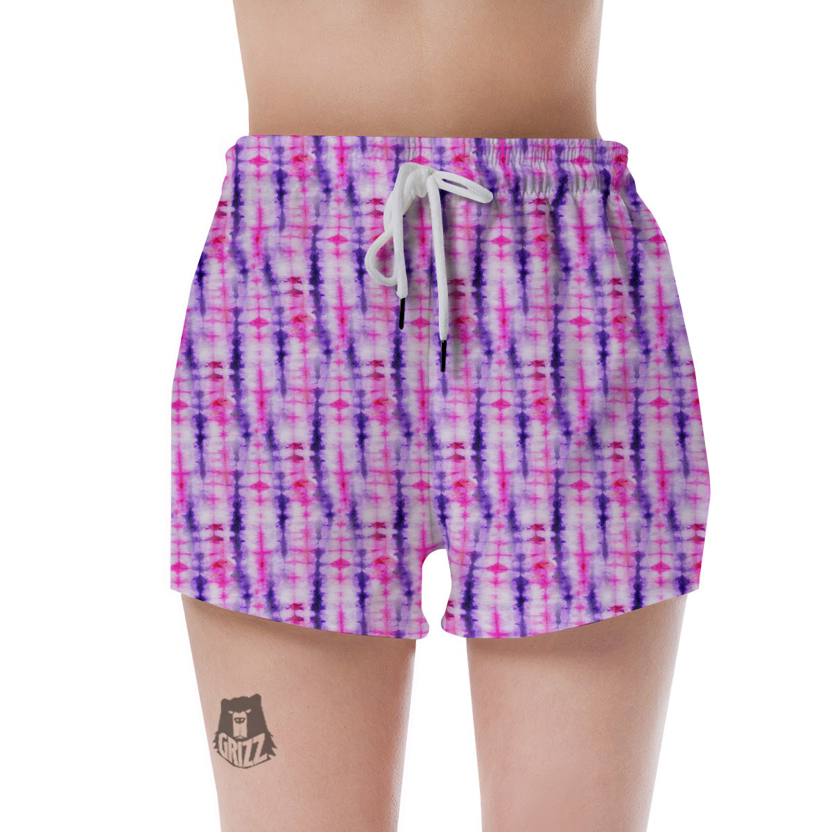 Tie Dye Purple Pink Print Pattern Women's Shorts-grizzshop