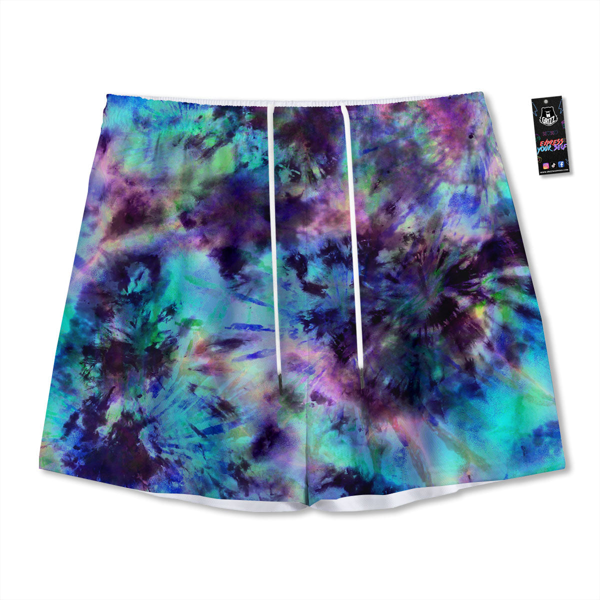 Tartan Shamrock Green Print Mesh Shorts