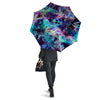 Tie Dye Rainbow And Black Print Umbrella-grizzshop