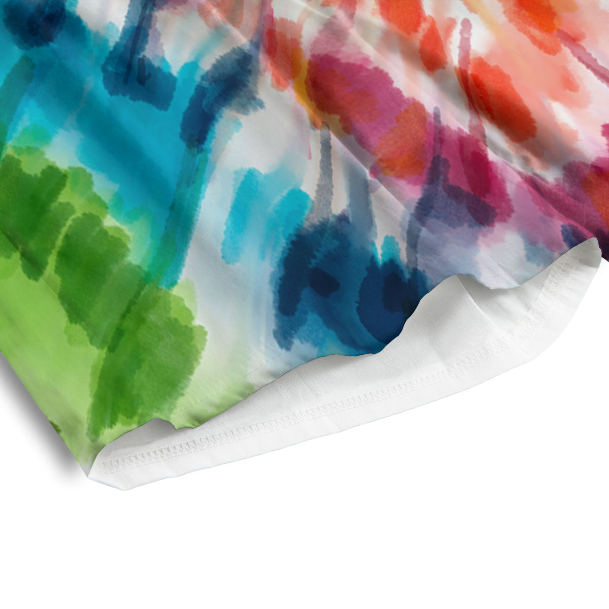 Tie Dye Rainbow Heart Print Men's Athletic Shorts