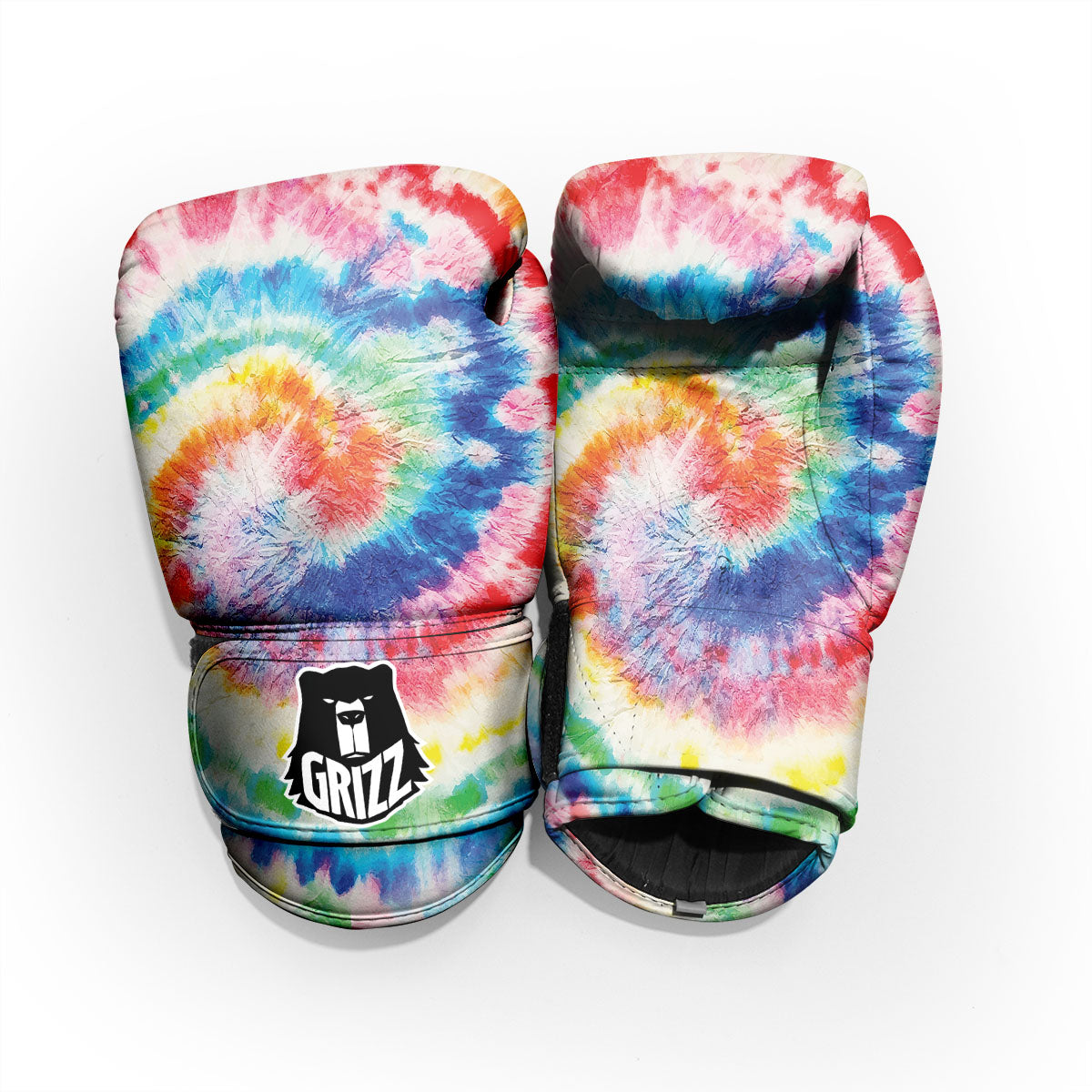 Tie Dye Rainbow Spiral Print Pro Boxing Glove